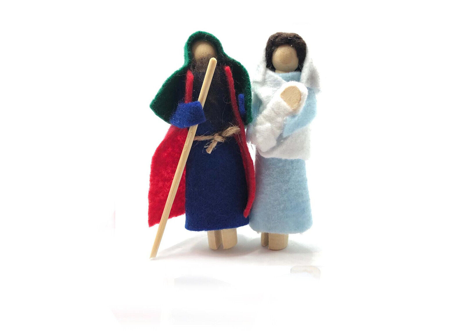 KIT The Holy Family Nativity Clothespin Doll Ornament Kit: 3 Wisemen Magi