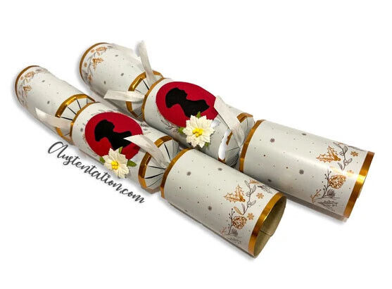 Prefilled (1) Jane Austen Christmas Cracker Party Favor Gift: Red & Black