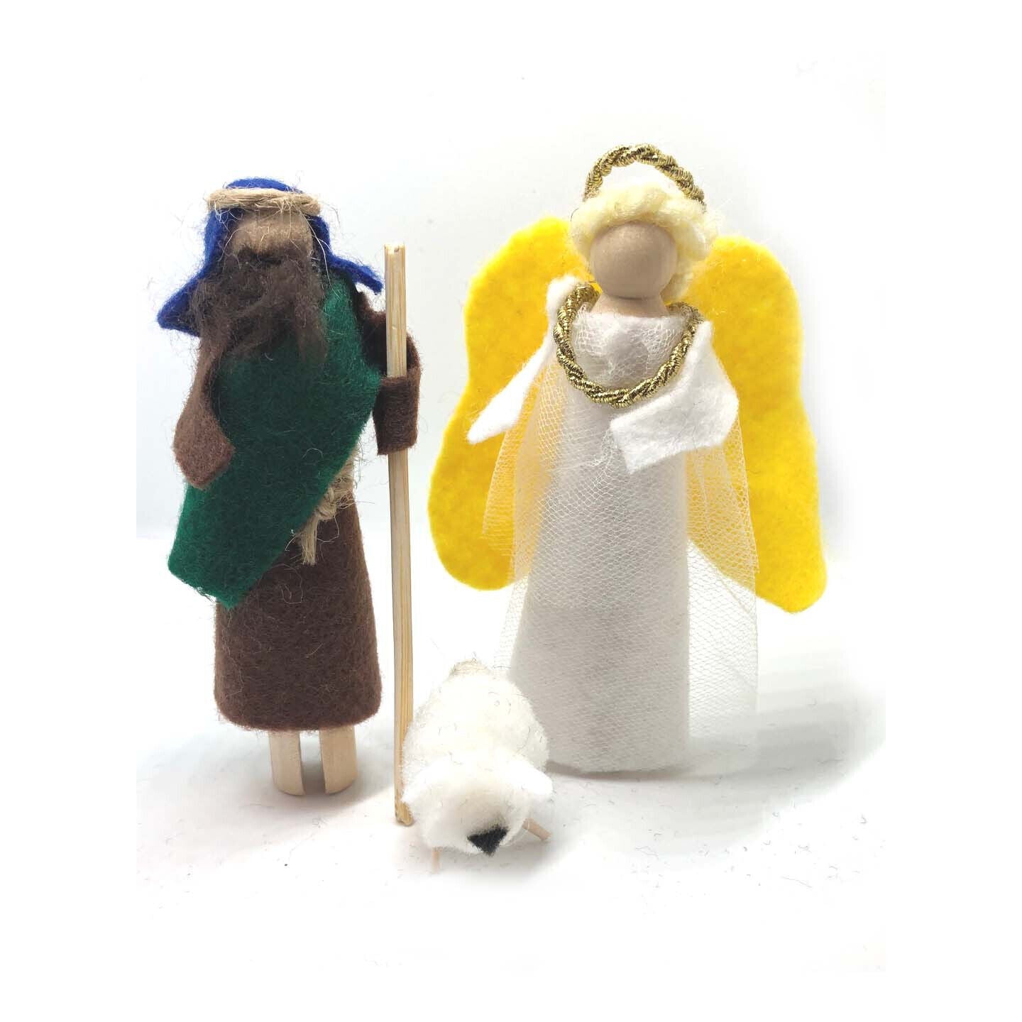 KIT The Holy Family Nativity Clothespin Doll Ornament Kit: 3 Wisemen Magi