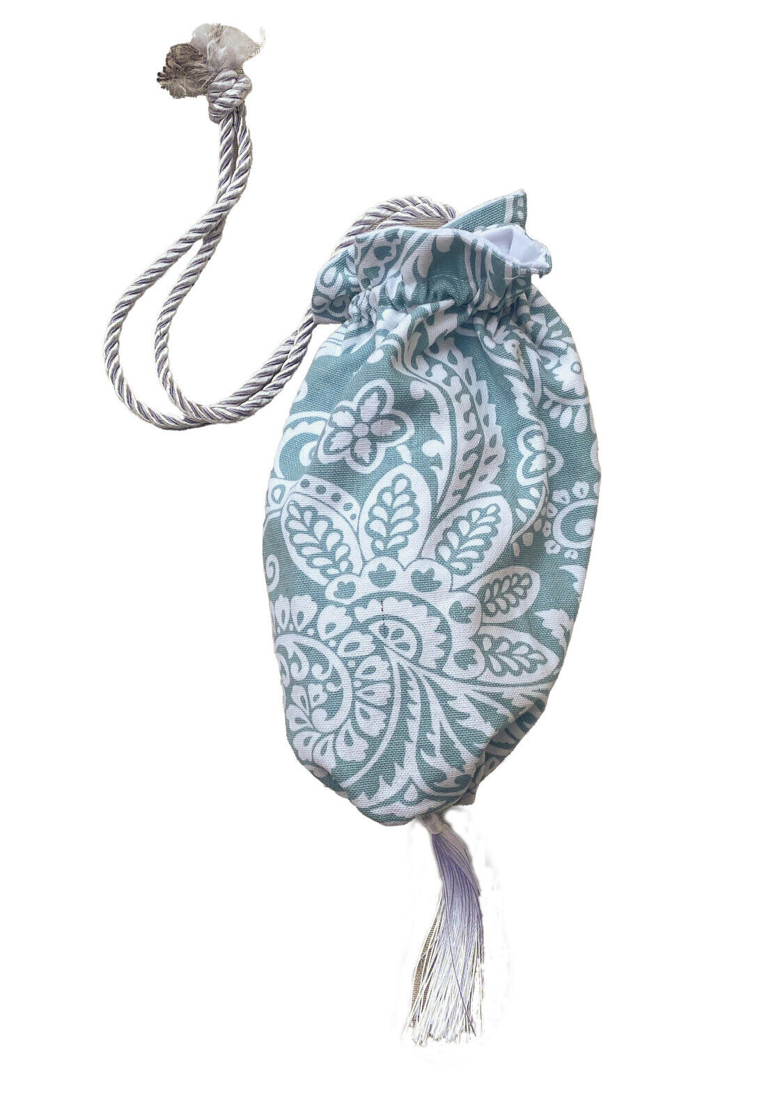 Austentation Regency/Victorian Reticule Purse: Light Blue Paisley