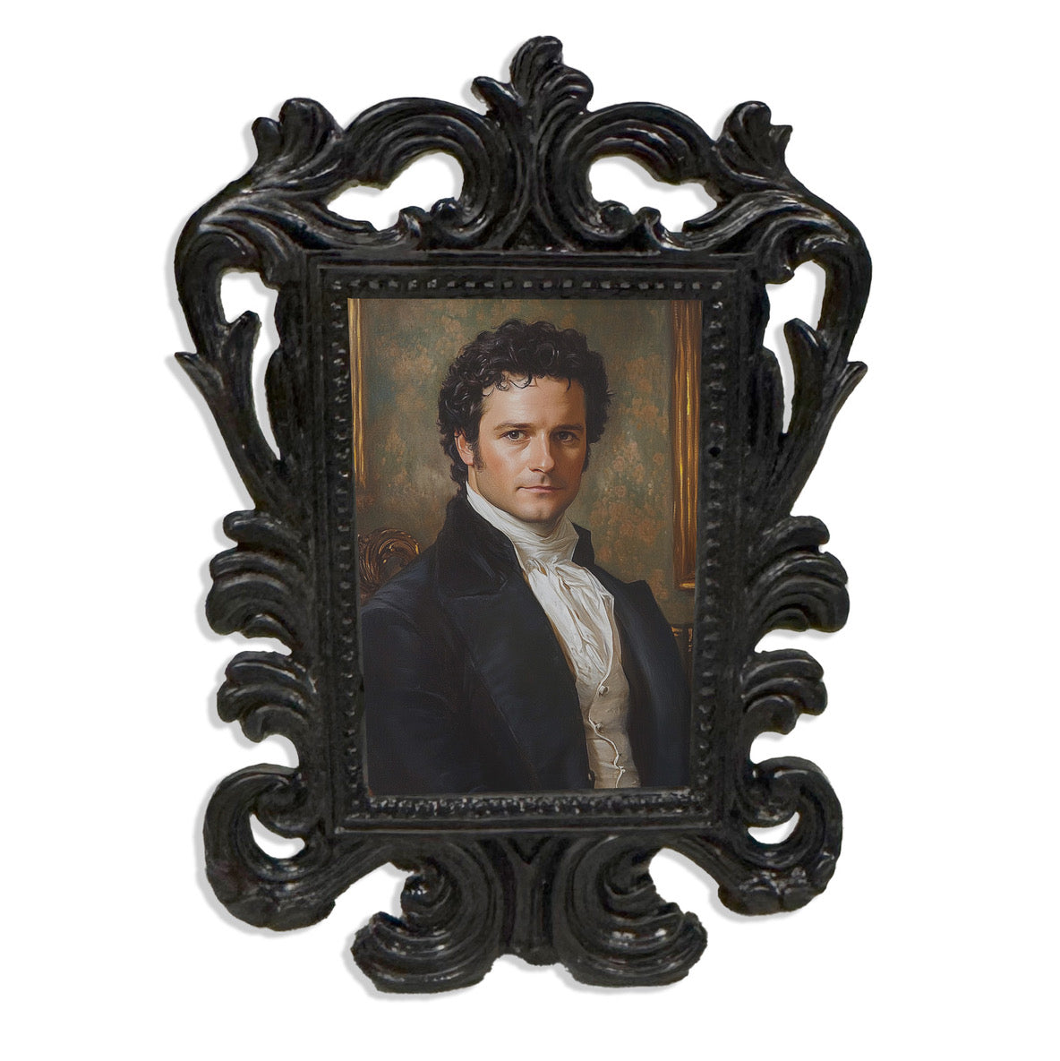 Original Portrait of Colin Firth as Mr. Darcy, in Jane Austen's Pride and Prejudice, framed