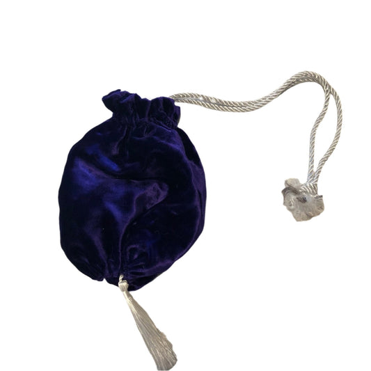 Purple and white velvet Regency reticule by Austentation