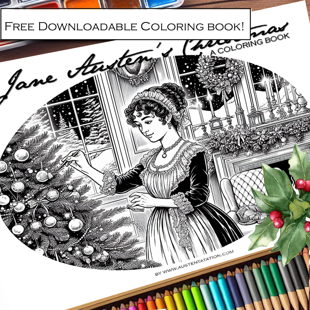 Free Downloadable Coloring Book: Jane Austen's Christmas