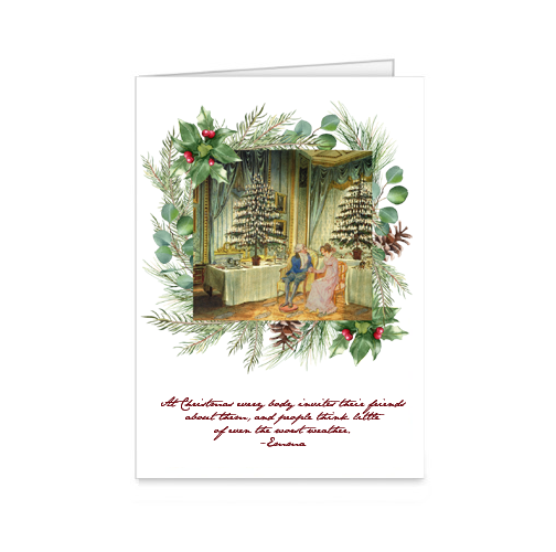 Download a Regency Christmas Card featuring Jane Austen's quotes and am image from Emma.