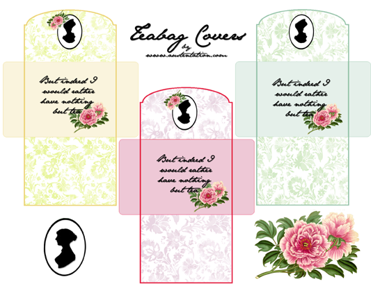 Free Downloadable Printable Jane Austen Teaparty Favors