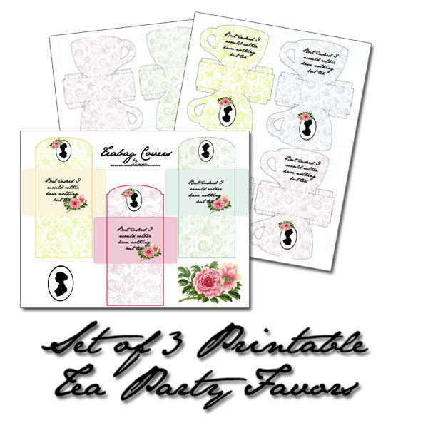 Free Downloadable Printable Jane Austen Teaparty Favors