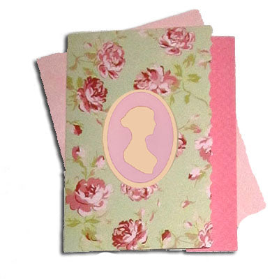 Floral Jane Austen Silhouette Cards